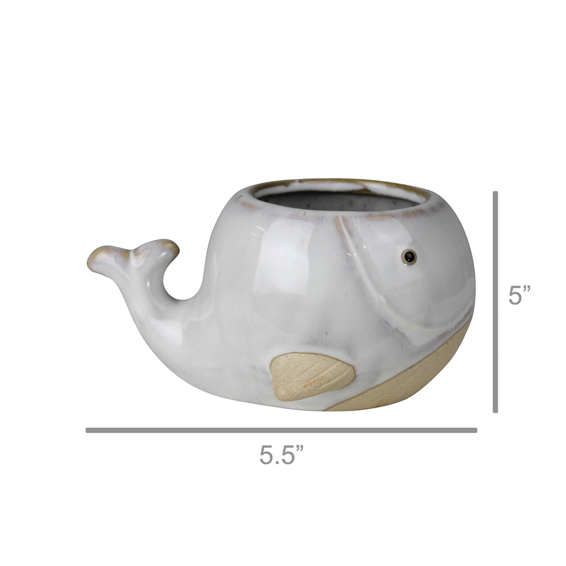 Whale Cachepot, Ceramic  HomArt   