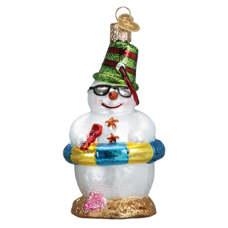 Snowman On Beach Ornament  Old World Christmas   