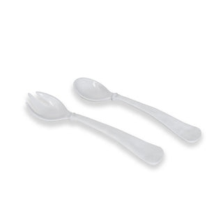 Beatriz Ball VIDA Havana salad servers, large white melamine pair