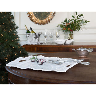 Vida Alegria Rect Tray with Handles, white melamine Beatriz Ball serveware