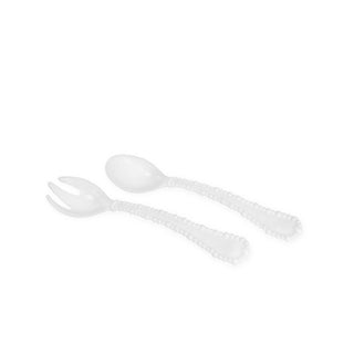 Vida Alegria Salad Servers White Melamine Beatriz Ball   