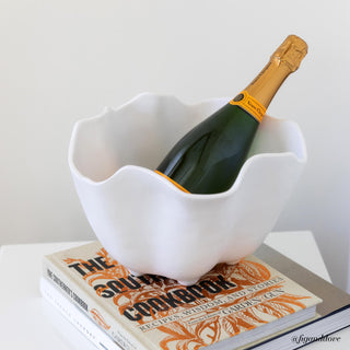 Vida Nube ice bucket, white melamine, Beatriz Ball barware