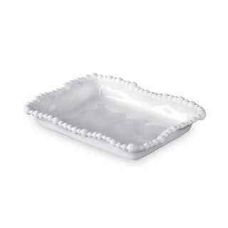 Vida Alegria kitchen sponge holder, melamine, white with beaded edge