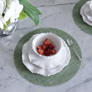 Vida Woven Round Placemat - Green - Set of 4  Beatriz Ball   