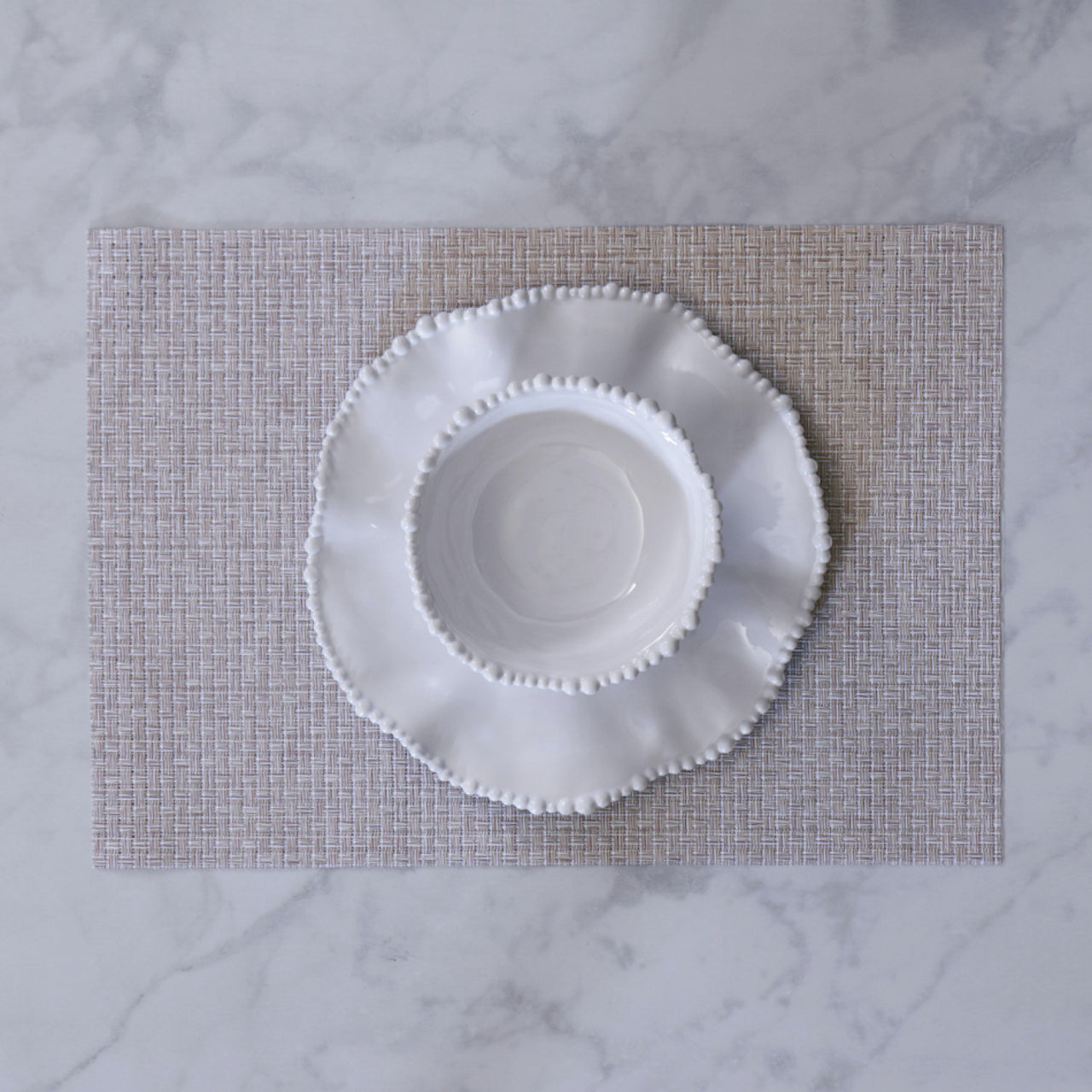 Vida Woven Rectangle Placemat - Rattan - Set of 4  Beatriz Ball   