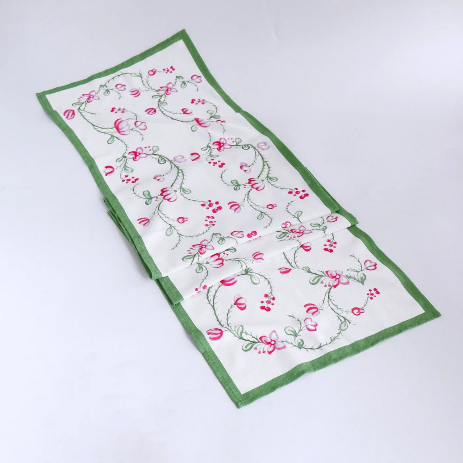 Norelle Runner 108 x 18 (Green and Red Floral)  Beatriz Ball   