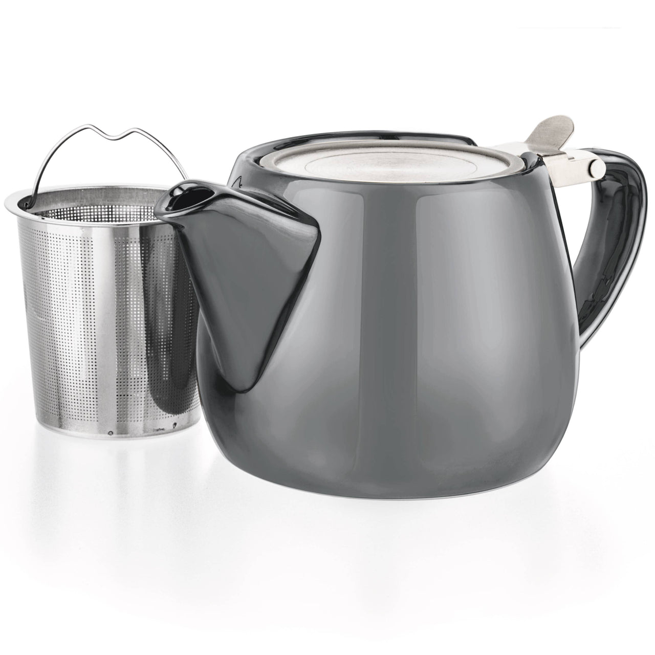 Acopa Lotus 42 oz. Glass Teapot with Stainless Steel Infuser