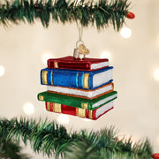 Stack Of Books Ornament  Old World Christmas   
