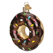 Chocolate Sprinkles Donut Ornament  Old World Christmas   
