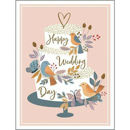 Wedding Card - Cake & Birds  GINA B DESIGNS   
