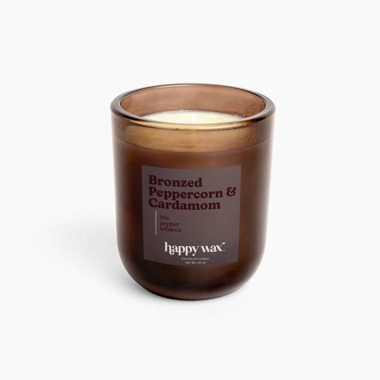 Bronzed Peppercorn & Cardamom Single Wick Candle  Happy Wax   