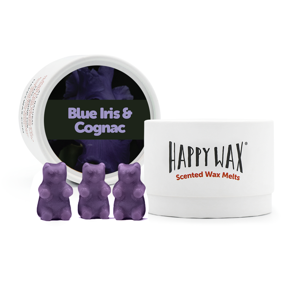 Blue Iris & Cognac Wax Melts - Eco Tin (3.6 oz)  Happy Wax   