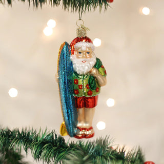 Surfer Santa Ornament  Old World Christmas   