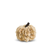 7.5 Inch Cream Shaved Wood Pumpkin  K&K   