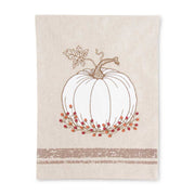 Tan Table Runner w/Embroidered Pumpkin  K&K   