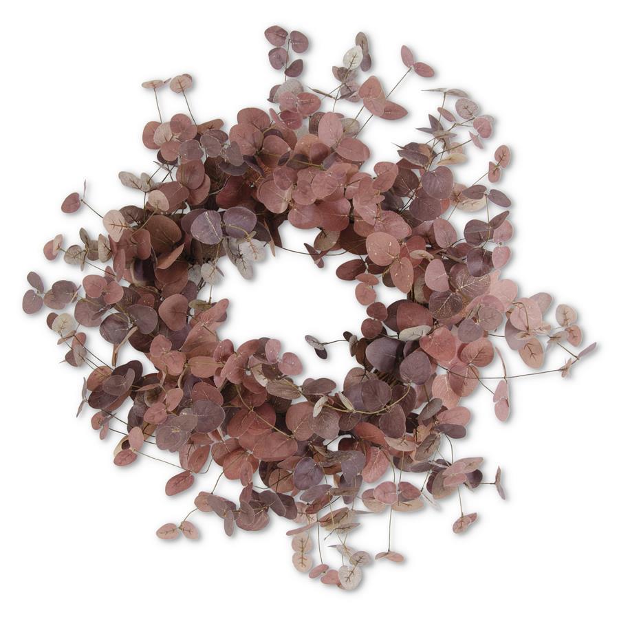 Burgundy Two-Tone Eucalyptus Wreath Wreaths & Garlands K&K   