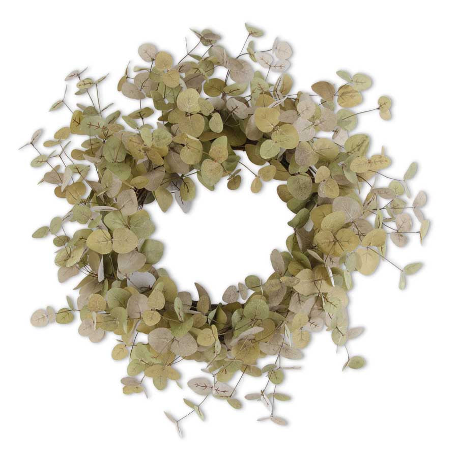 Green Two-Tone Eucalyptus Wreath Wreaths & Garlands K&K   