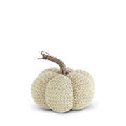 Knit Stuffed Pumpkin 5.75"  K&K Cream  