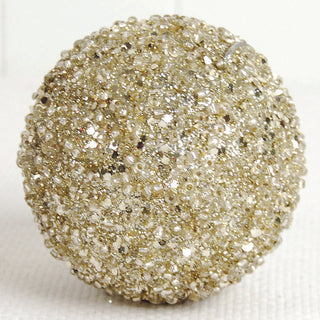 Jewel Ball Ornament, Champagne 4" Adams Christmas Adams & Co.   