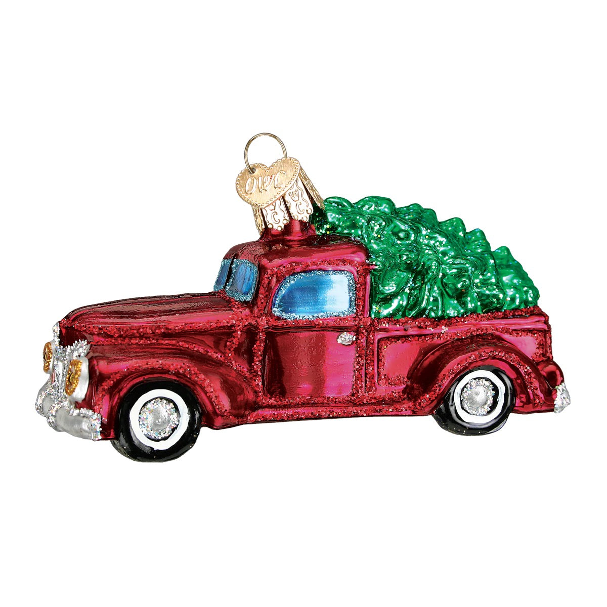 Old Truck With Tree Ornament  Old World Christmas   