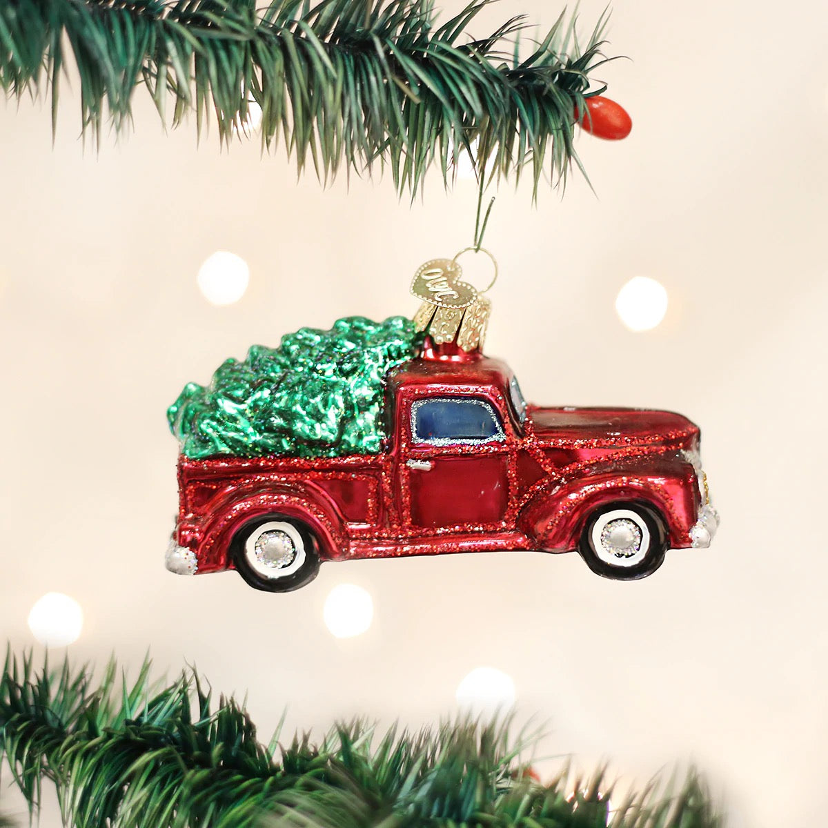Old Truck With Tree Ornament  Old World Christmas   