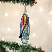 Blue Stand Up Paddle Board Ornament  Old World Christmas   
