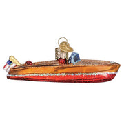 Classic Wooden Boat Ornament  Old World Christmas   