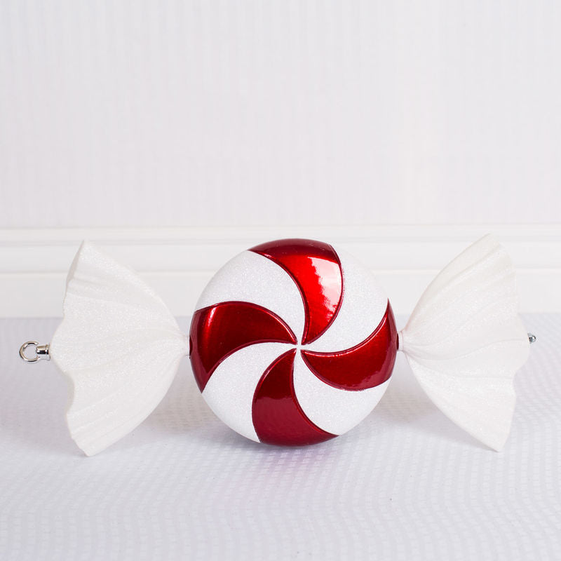 Acrylic Peppermint Candy Ornament, Red/White Adams Christmas Adams & Co.   