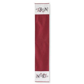 Red & Cream NOEL Embroidered Table Runner  K&K   