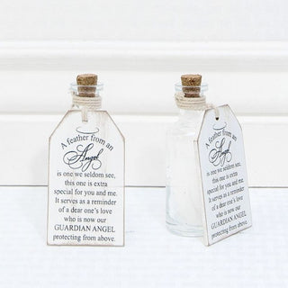 Wooden Tag w/ Container (A Feather From An Angel...) White/Black Adams Everyday Adams & Co.   