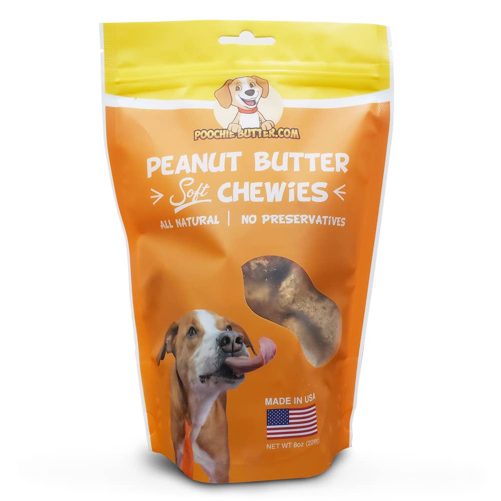 Peanut Butter Soft Chewies  Dilly's™ Poochie Butter 8 oz  