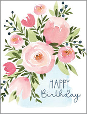 Birthday Card - Pink Roses  GINA B DESIGNS   