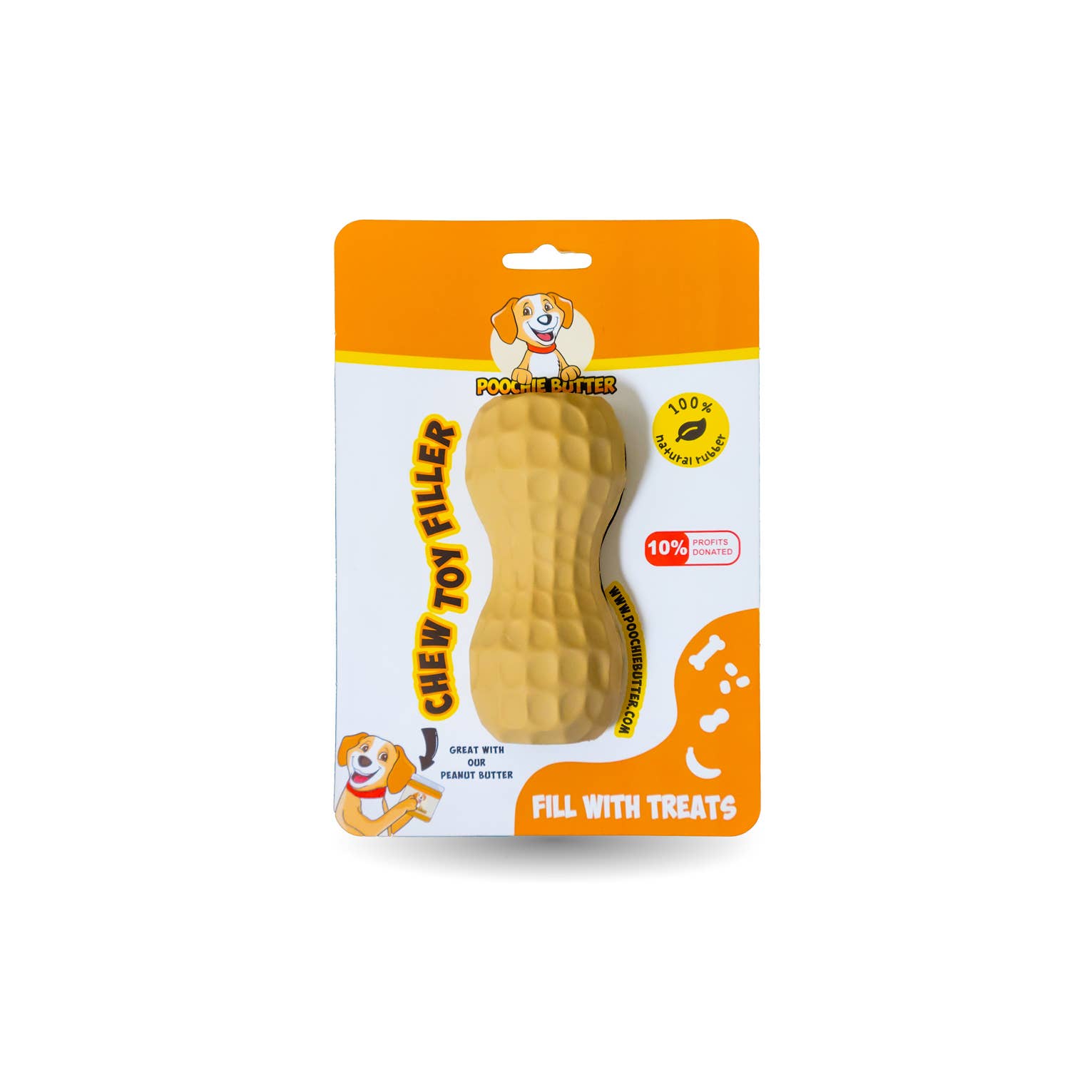 Toy Filler Medium (All Natural Rubber)  Dilly's™ Poochie Butter Small  