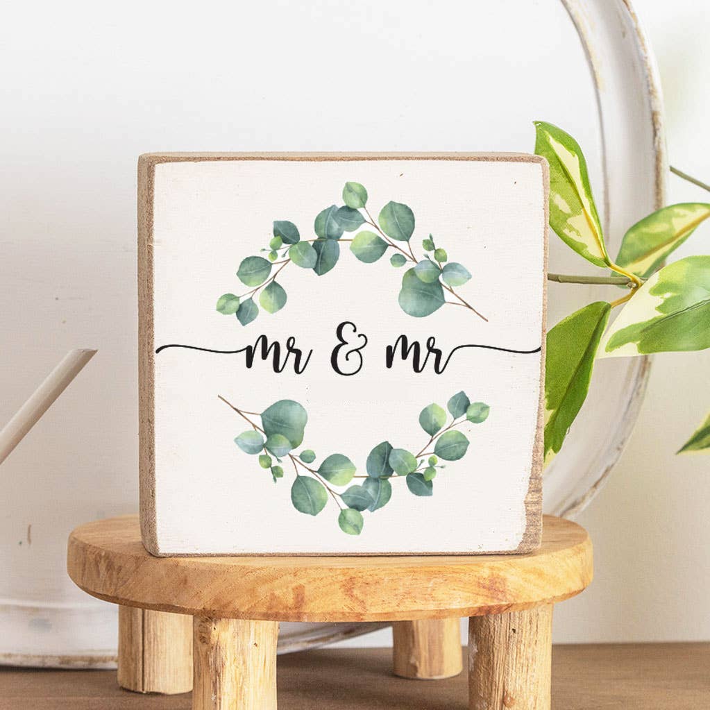 Mr & Mr Greenery Decorative Wooden Block ' Rustic Marlin   