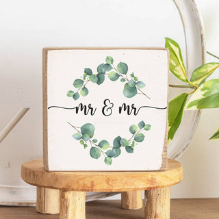 Mr & Mr Greenery Decorative Wooden Block ' Rustic Marlin   