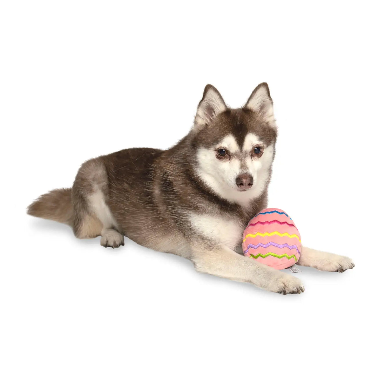 Easter Egg Plush Dog Toy - Pink  Midlee Designs   