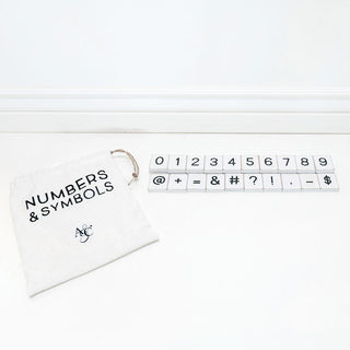 Bag of 30 Pieces (Numbers & Symbols) White/Black Adams Ledgie Adams & Co.   