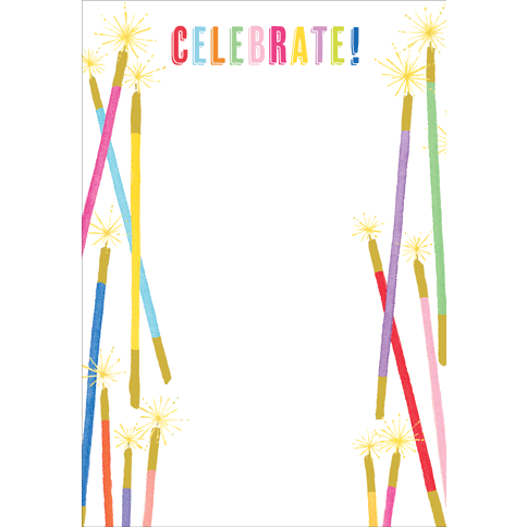 Candles - Invite Blank 8 In  Caspari   