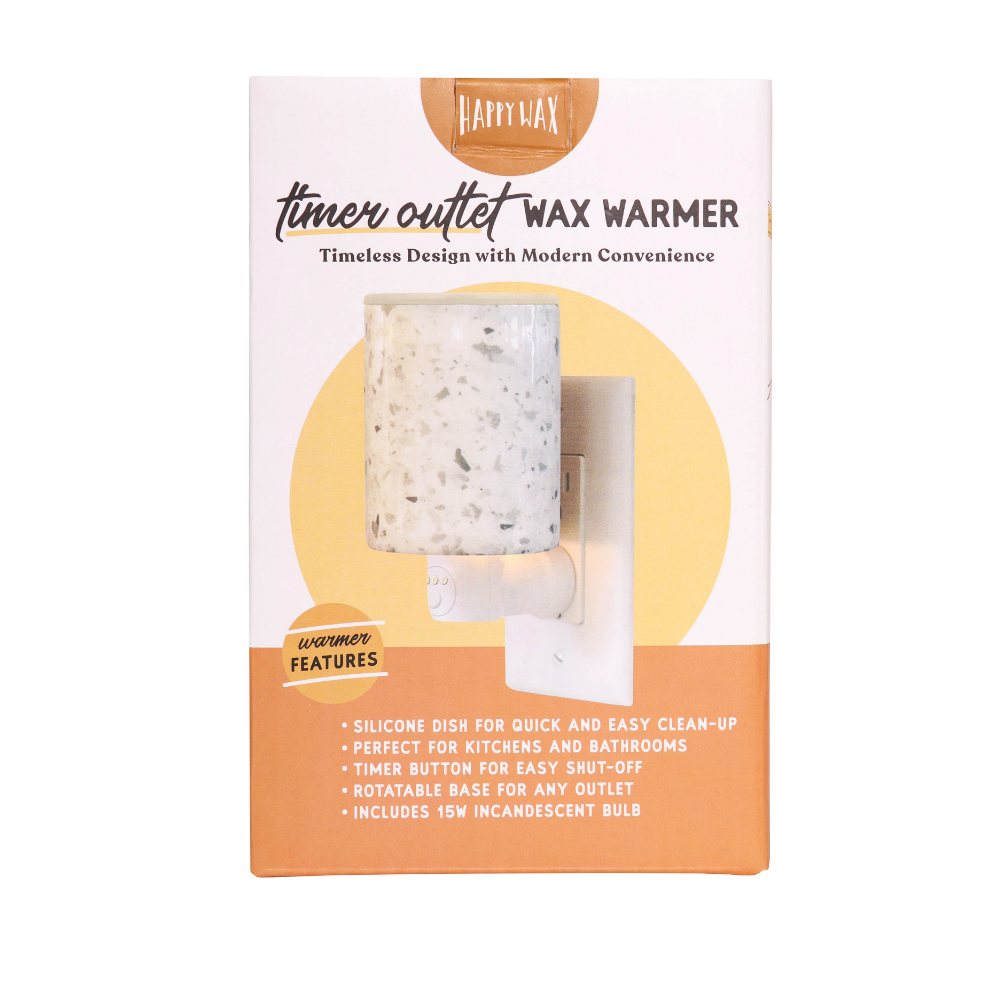 Timer Outlet Plug-In Warmer in Gray Linen  Happy Wax   