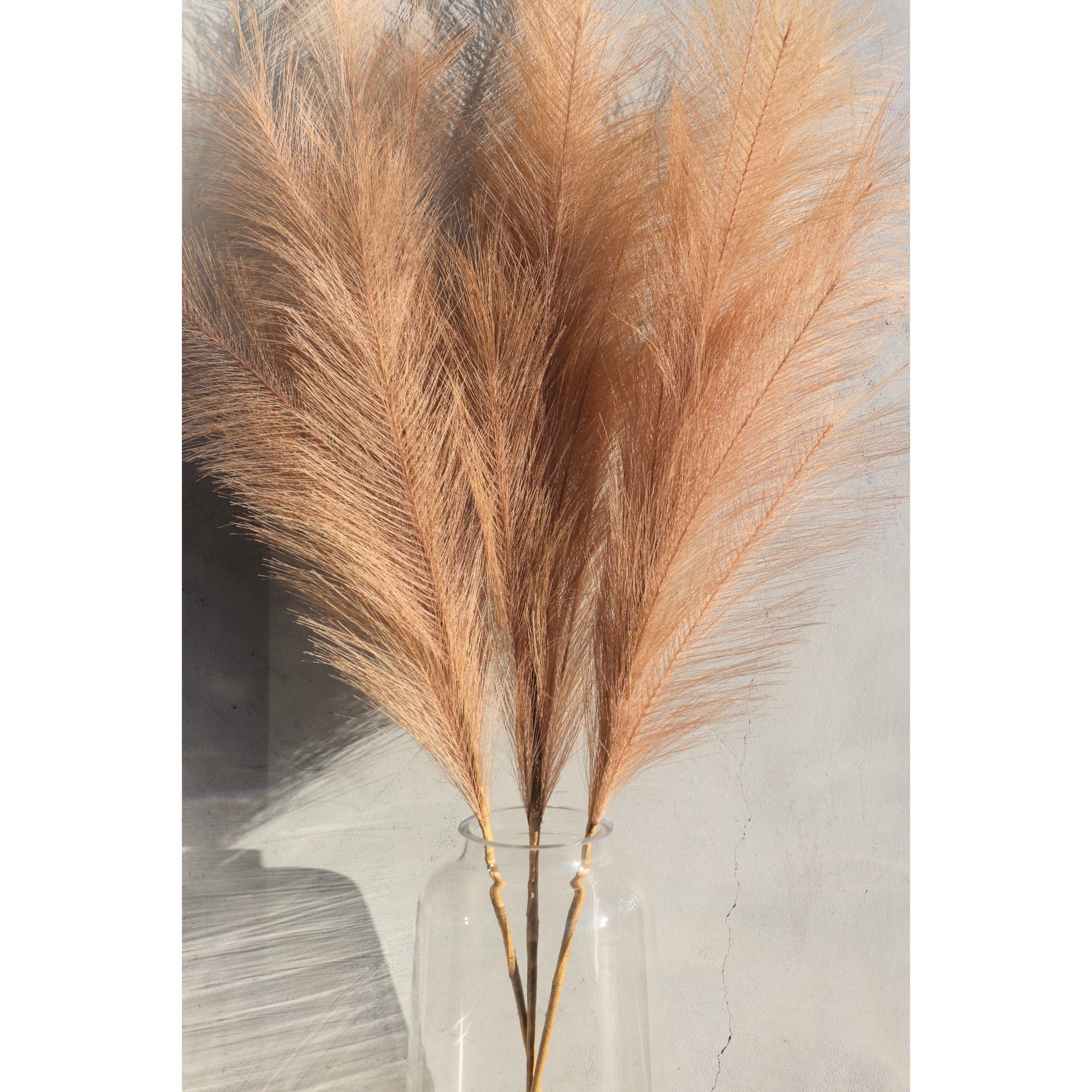 Large Beige Faux Pampas Grass - Individual Artificial Flora Wildflower Co.   