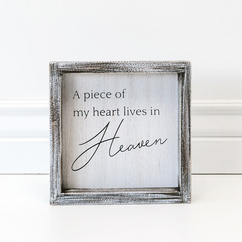 Framed Sign "A Piece Of My Heart..." Adams Everyday Adams & Co.   