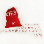 Bag of 70 Pieces (Lollipop Letters) White/Red Adams Ledgie Adams & Co.   