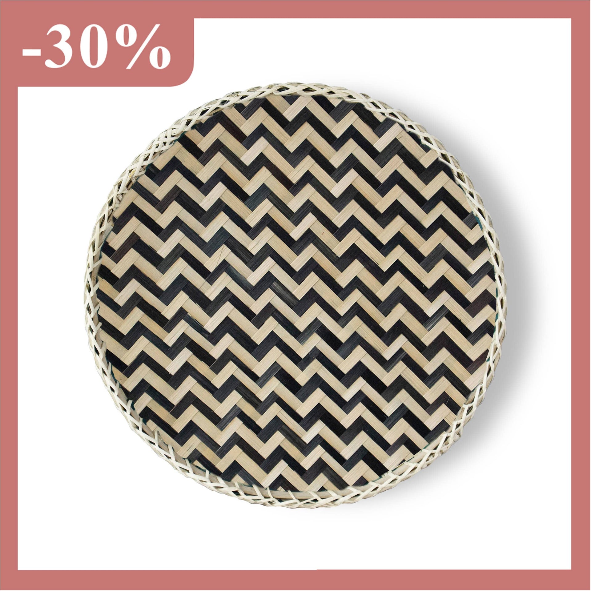 Decorative Tray Bamboo Woven Round Basket Tray Wall Decor  MadeTerra   