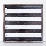 Wood Framed Magnet Board (Stripes), Black/White Adams Everyday Adams & Co.   
