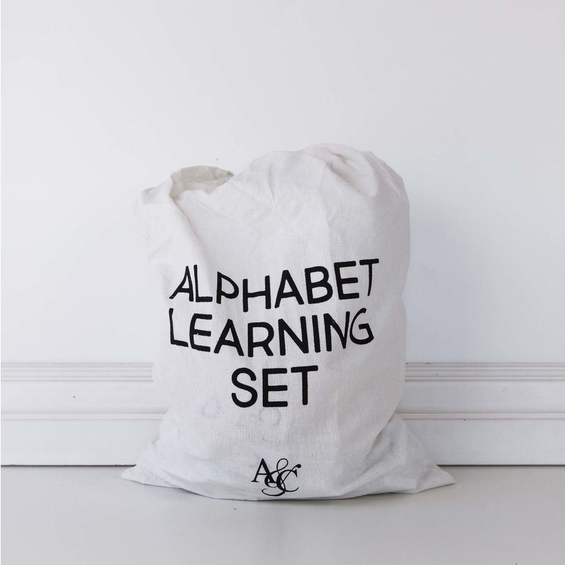 Bag of 130 pcs (Alphabet Learning Set), White/Black Adams Ledgie Adams & Co.   