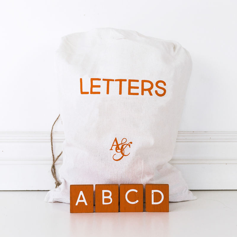 Bag of 70 pcs (Pumpkin Letters), Orange/White Adams Ledgie Adams & Co.   