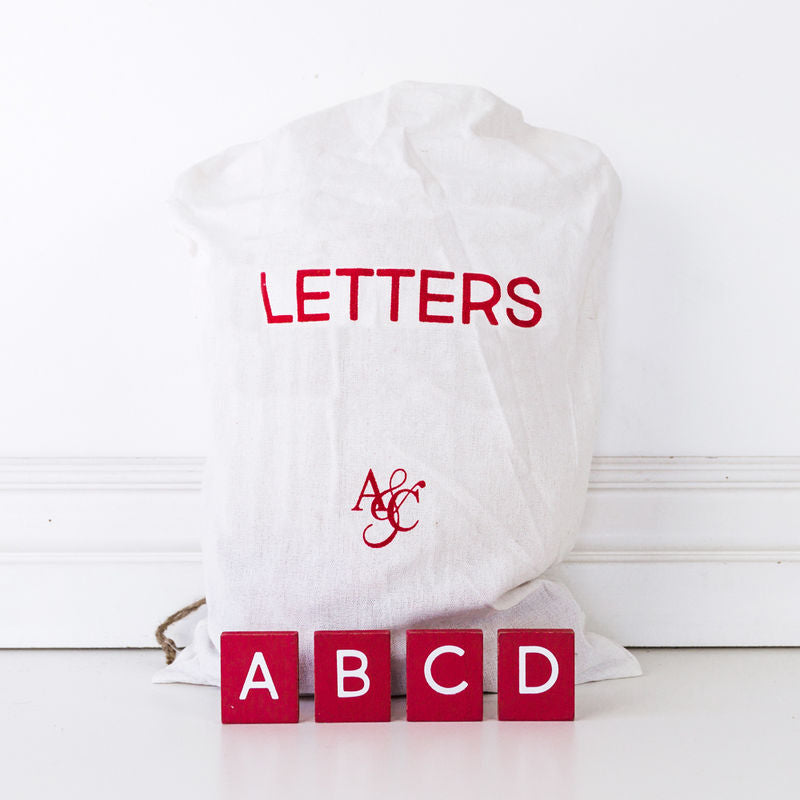 Bag of 70 pcs(Crimson Letters), Red/White Adams Ledgie Adams & Co.   