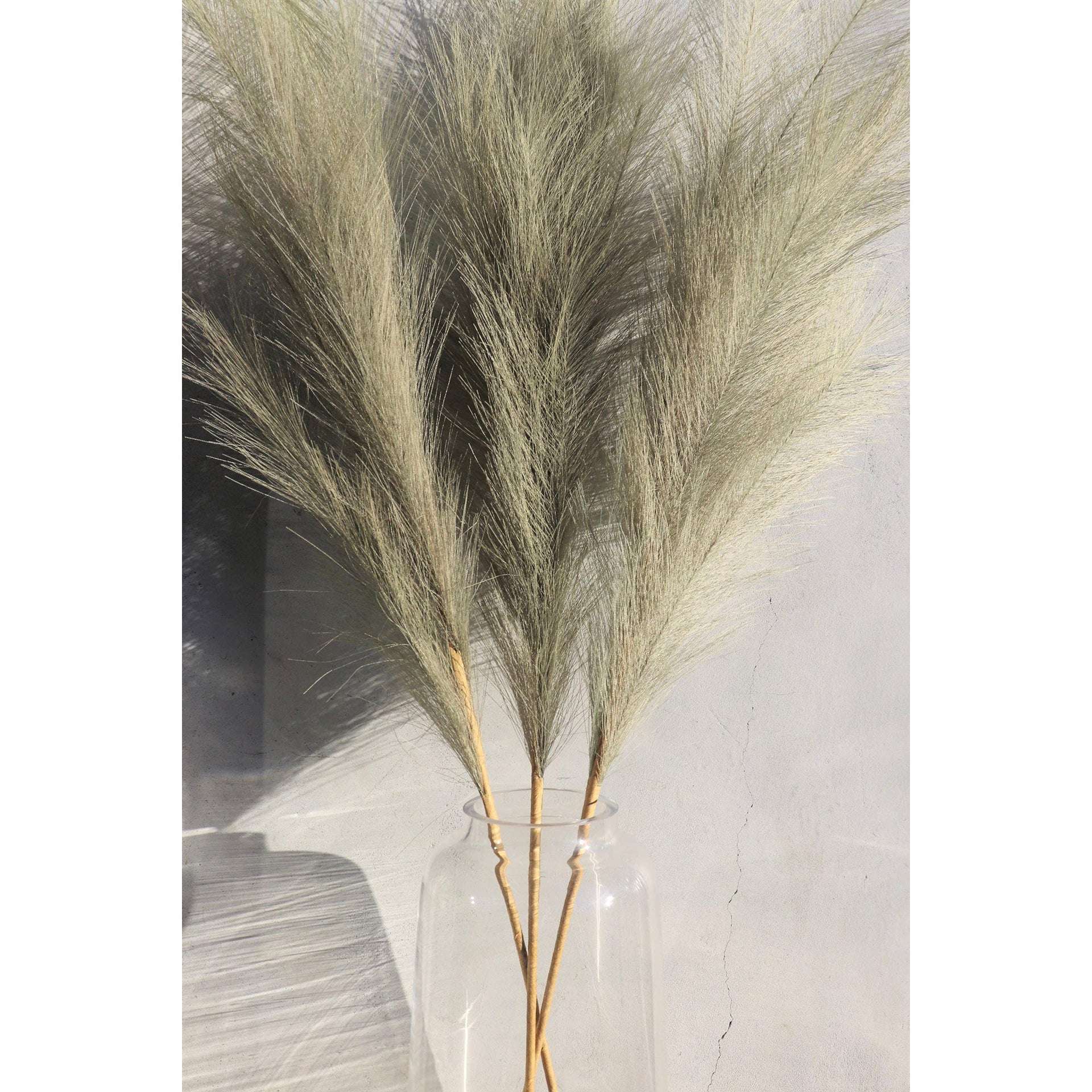 Large Sage Faux Pampas Grass - Individual Artificial Flora Wildflower Co.   