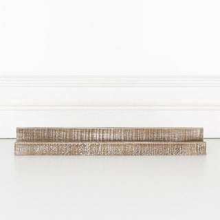 Wood tile stand, natural textured finish, set of 2