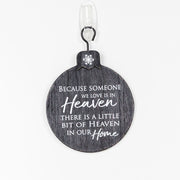 Wood Ornament (Because Someone We Love Is) Black/White Adams Christmas Adams & Co.   